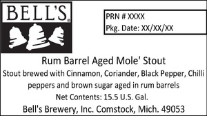 Bell's Rum Barrel Aged Mole' Stout January 2017