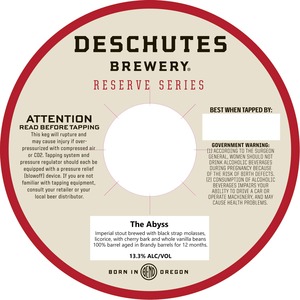 Deschutes Brewery The Abyss January 2017