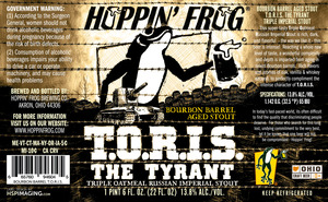 Hoppin' Frog Barrel Aged T.o.r.i.s. Imperial Stout January 2017