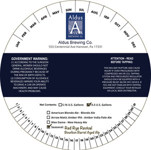 Red Rye Revival Bourbon Barrel Aged Ale January 2017