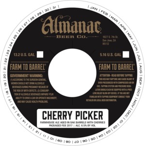 Almanac Beer Co. Cherry Picker January 2017