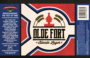 Olde Fort Blonde Lager January 2017