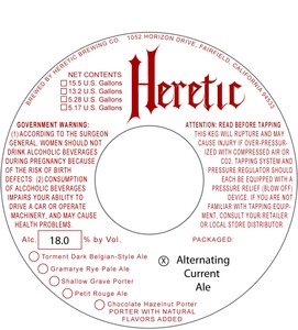 Heretic Brewing Company Alternating Current January 2017