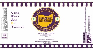 Railroad Brewing Company Tender Blonde January 2017