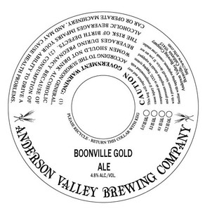 Anderson Valley Brewing Company Boonville Gold January 2017