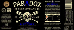 Paradox Beer Company Blue Bines January 2017