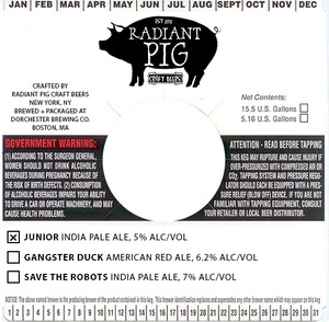 Radiant Pig Craft Beers Junior January 2017