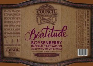 Council Brewing Co. Beatitude Boysenberry Imp. Tart Saison