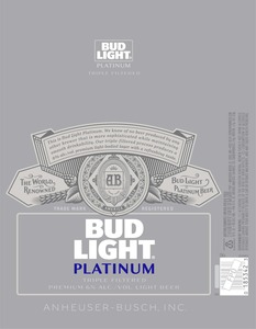 Bud Light Platinum January 2017