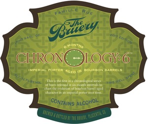 The Bruery Chronology: 6 (imperial Porter) January 2017