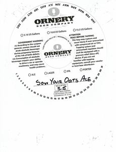 Ornery Beer Company Sow Your Oats January 2017