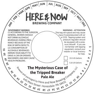 Here & Now Brewing Company The Mysterious Case Of The Tripped Break January 2017