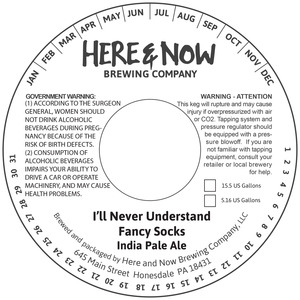 Here & Now Brewing Company I'll Never Understand Fancy Socks