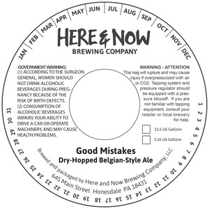 Here & Now Brewing Company Good Mistakes