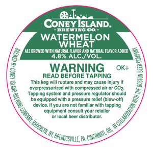 Coney Island Watermelon Wheat February 2017