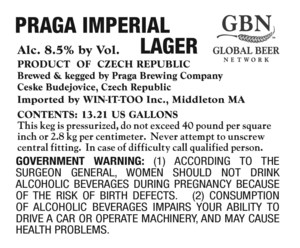 Praga Imperial Lager January 2017