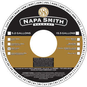 Napa Smith Brewery Hop Java January 2017