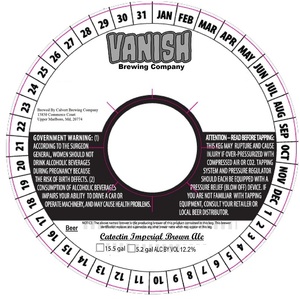Vanish Brewing Catoctin Imperial Brown Ale