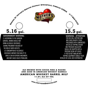 Mother's Brewing Company American Whiskey Barrel Milf January 2017