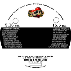 Mother's Brewing Company Bitters Barrel Milf January 2017