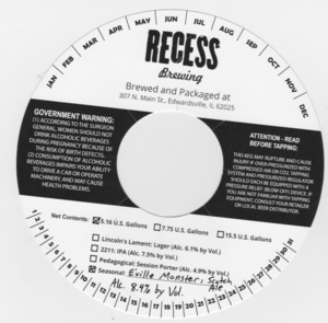 Recess Brewing E'ville Monster