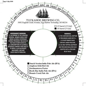 Tuckahoe Brewing Company Snack Session India Pale Ale (ipa) January 2017