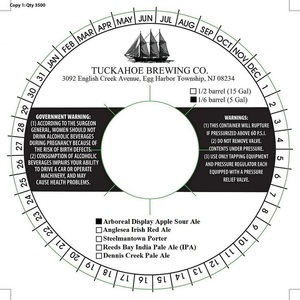 Tuckahoe Brewing Company Arboreal Display Apple Sour Ale January 2017