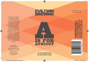Evil Twin Brewing A Is For Apricot