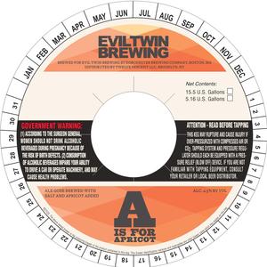 Evil Twin Brewing A Is For Apricot