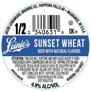 Leinenkugel's Sunset Wheat January 2017