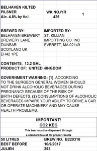 Belhaven Kilted Pilsner January 2017