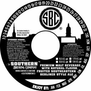 Fruited Southeastern Berliner Style Ale January 2017