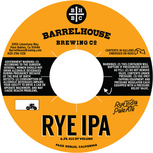 Barrelhouse Brewing Co. Rye IPA