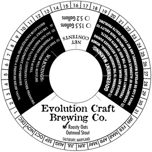 Evolution Craft Brewing Company Roasty Oats Oatmeal Stout