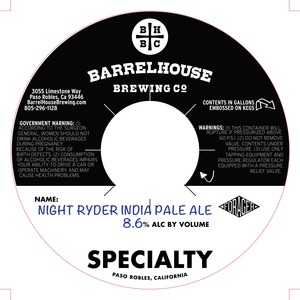 Barrelhouse Brewing Co. Night Ryder