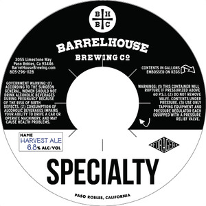 Barrelhouse Brewing Co. Harvest Ale