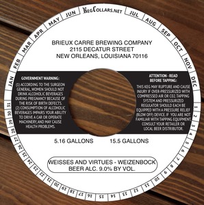 Weisses And Virtues Weizenbock January 2017