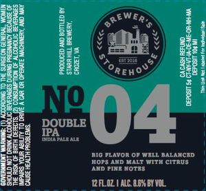 Starr Hill No. 4 Double IPA January 2017