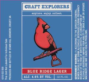 Starr Hill Blue Ridge Lager January 2017