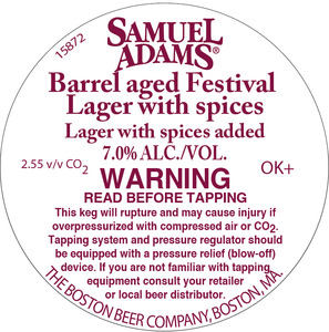 Samuel Adams Barrel Aged Festival Lager With Spices