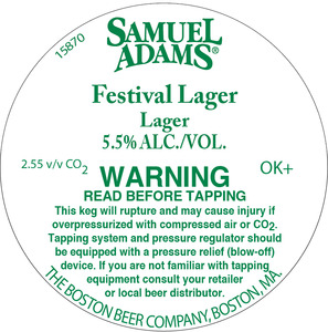 Samuel Adams Festival Lager February 2017