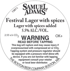 Samuel Adams Festival Lager With Spices February 2017