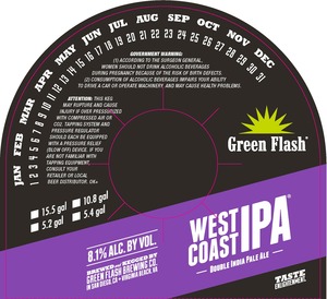 Green Flash Brewing Company West Coast IPA January 2017