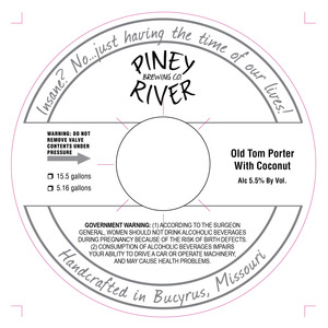 Piney River Brewing Co. Old Tom