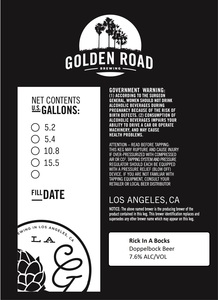 Golden Road Brewing Rick In A Bocks February 2017