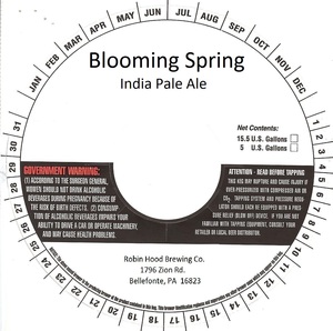 Robin Hood Brewing Co. Blooming Spring January 2017