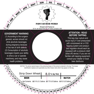 Paducah Beer Werks Strip Down Wheat