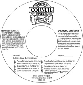 Council Brewing Co. Rhetoric Weizenbock German Wheat Ale