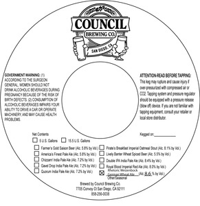 Council Brewing Co. Rhetoric Weizenbock German Wheat Ale