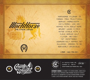 Counterweight's Workhorse Pilsner January 2017